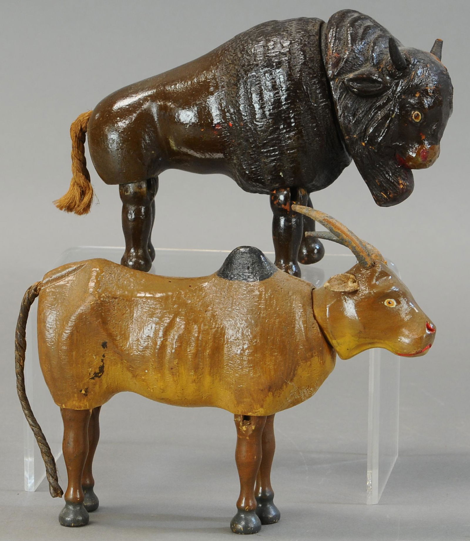 SCHOENHUT BUFFALO & ZEBU (1 of 3)
