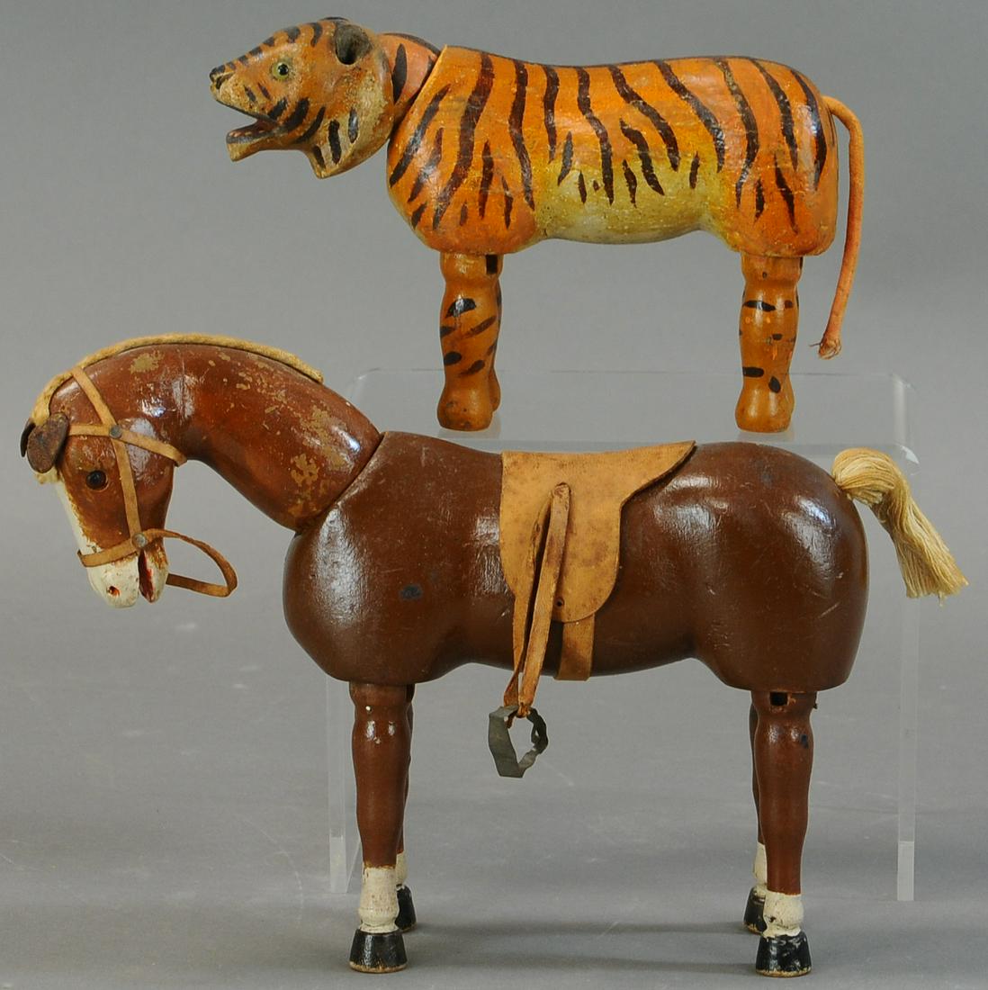 SCHOENHUT GLASS-EYED TIGER & HORSE (1 of 3)