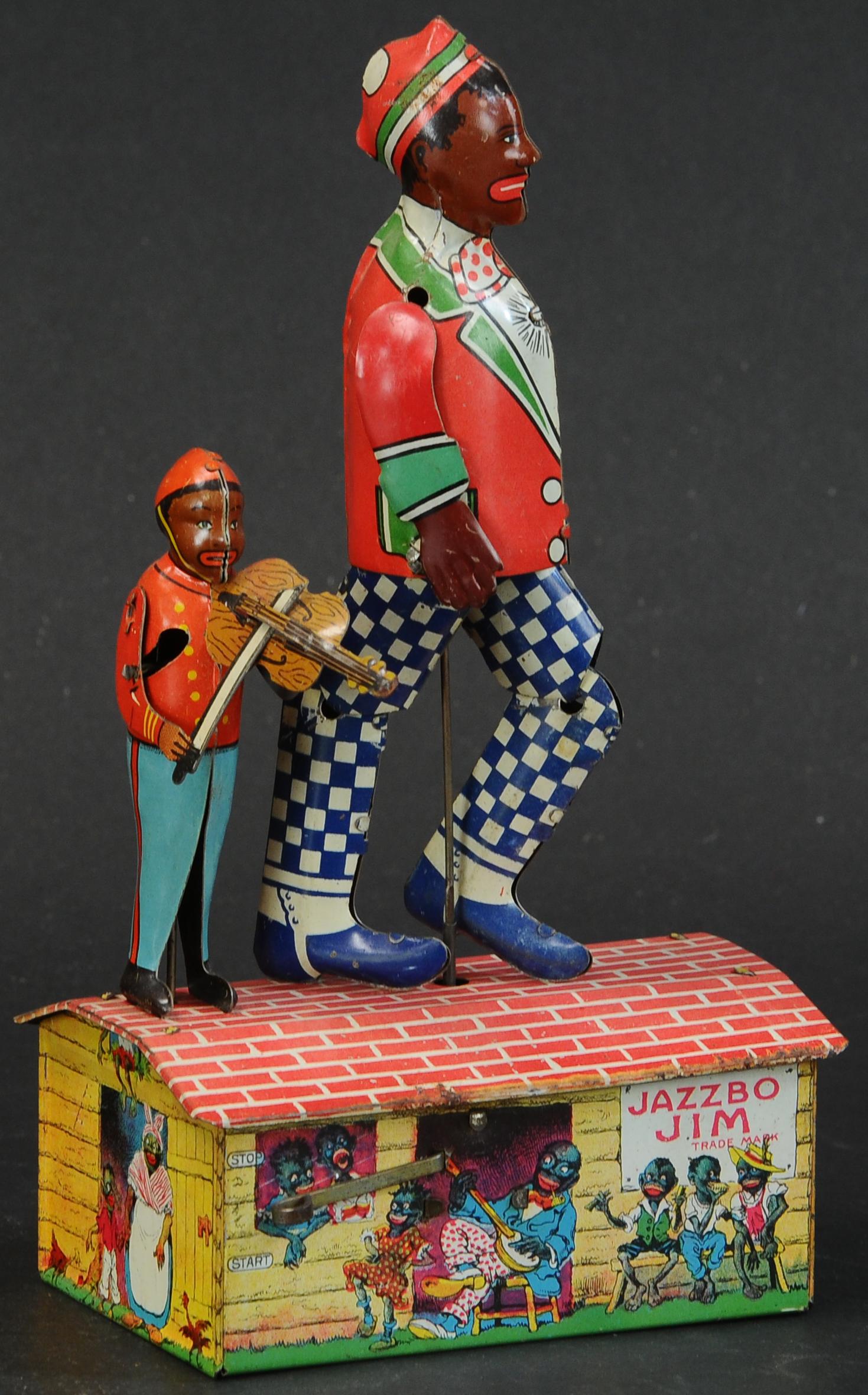 485. UNIQUE ART JAZZBO JIM W/ VIOLIN PLAYER | Wind-up. (1 of 4)