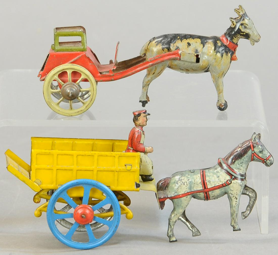 TWO ANIMAL DRAWN PENNY TOYS (1 of 3)