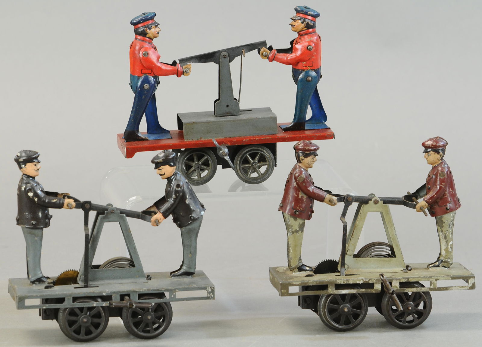 GROUPING OF GERMAN PAINTED HAND CARS (1 of 4)