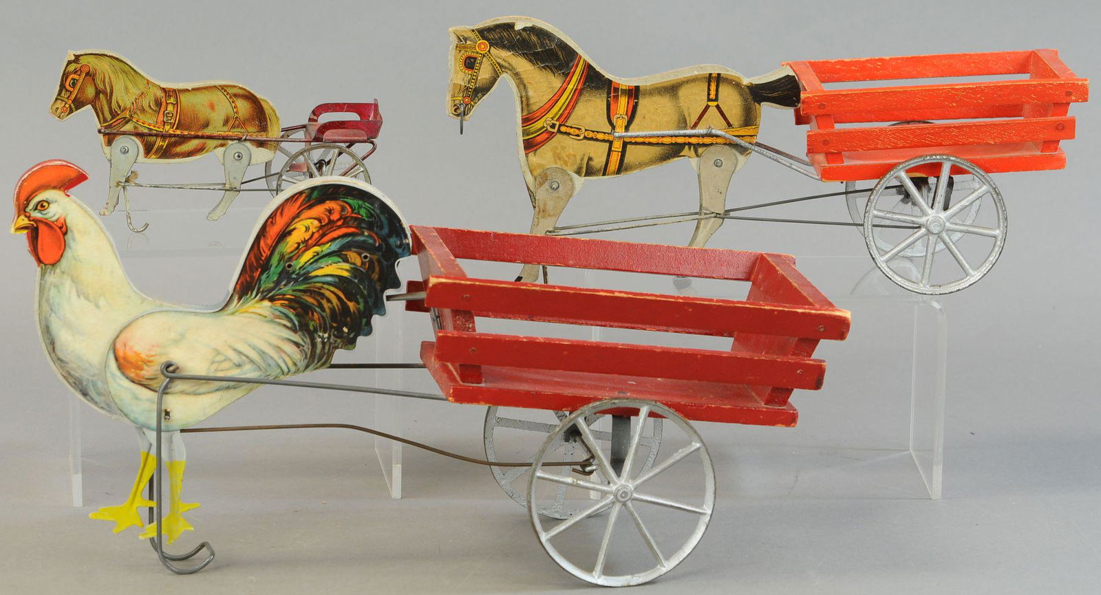 THREE GIBBS ARTICULATED WAGON TOYS (1 of 4)