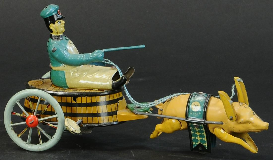 STOCK PADDYS PRIDE BUTCHER CART: 122. STOCK PADDYS PRIDE BUTCHER CART | 9" l. | (Pristine Cond.) | $600 - $900