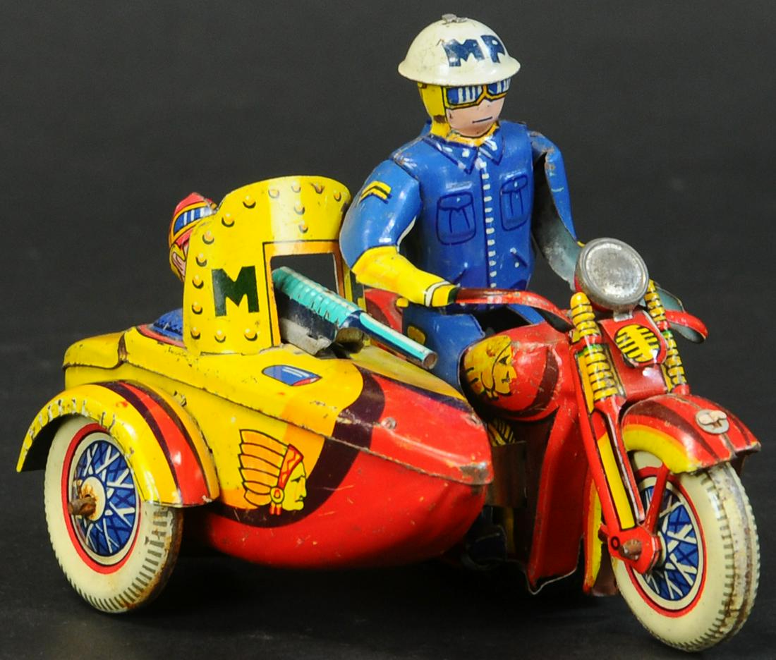 PRE-WAR JAPAN MILITARY POLICE CYCLE W/ SIDECAR (1 of 3)