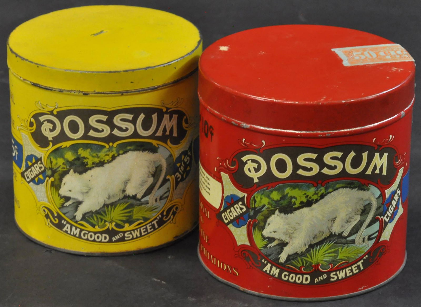 TWO POSSUM CIGAR TINS (1 of 4)