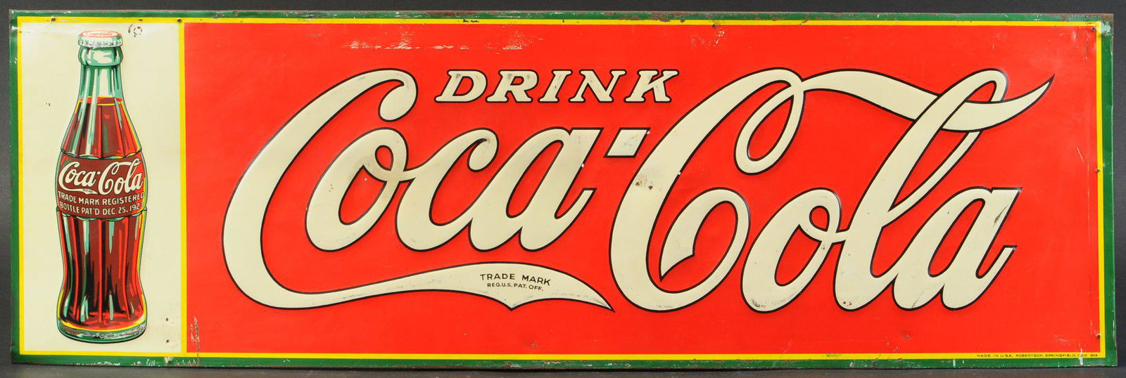 1936 EMBOSSED COCA COLA SIGN (1 of 2)