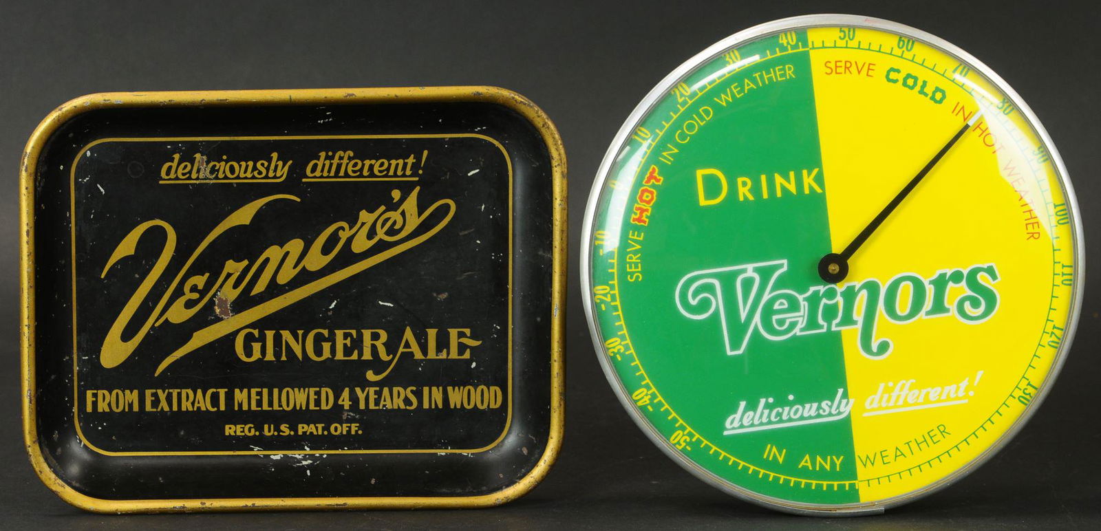 VERNORS GINGER ALE SERVING TRAY & THERMOMETER (1 of 1)