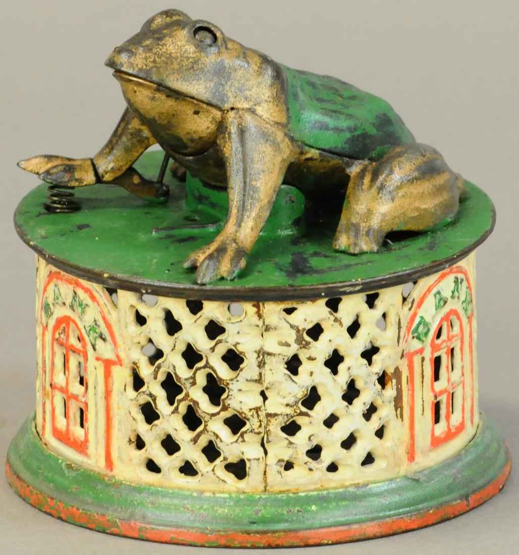 FROG ON LATTICE MECHANICAL BANK (1 of 3)