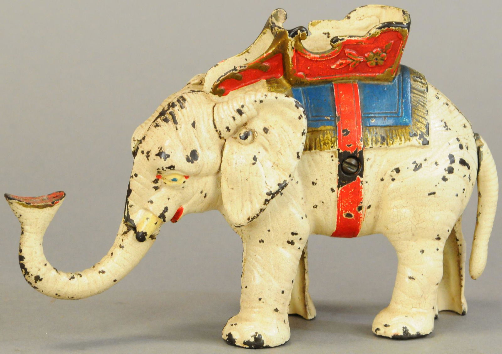 HUBLEY ELEPHANT PULL TAIL MECHANICAL BANK (1 of 4)