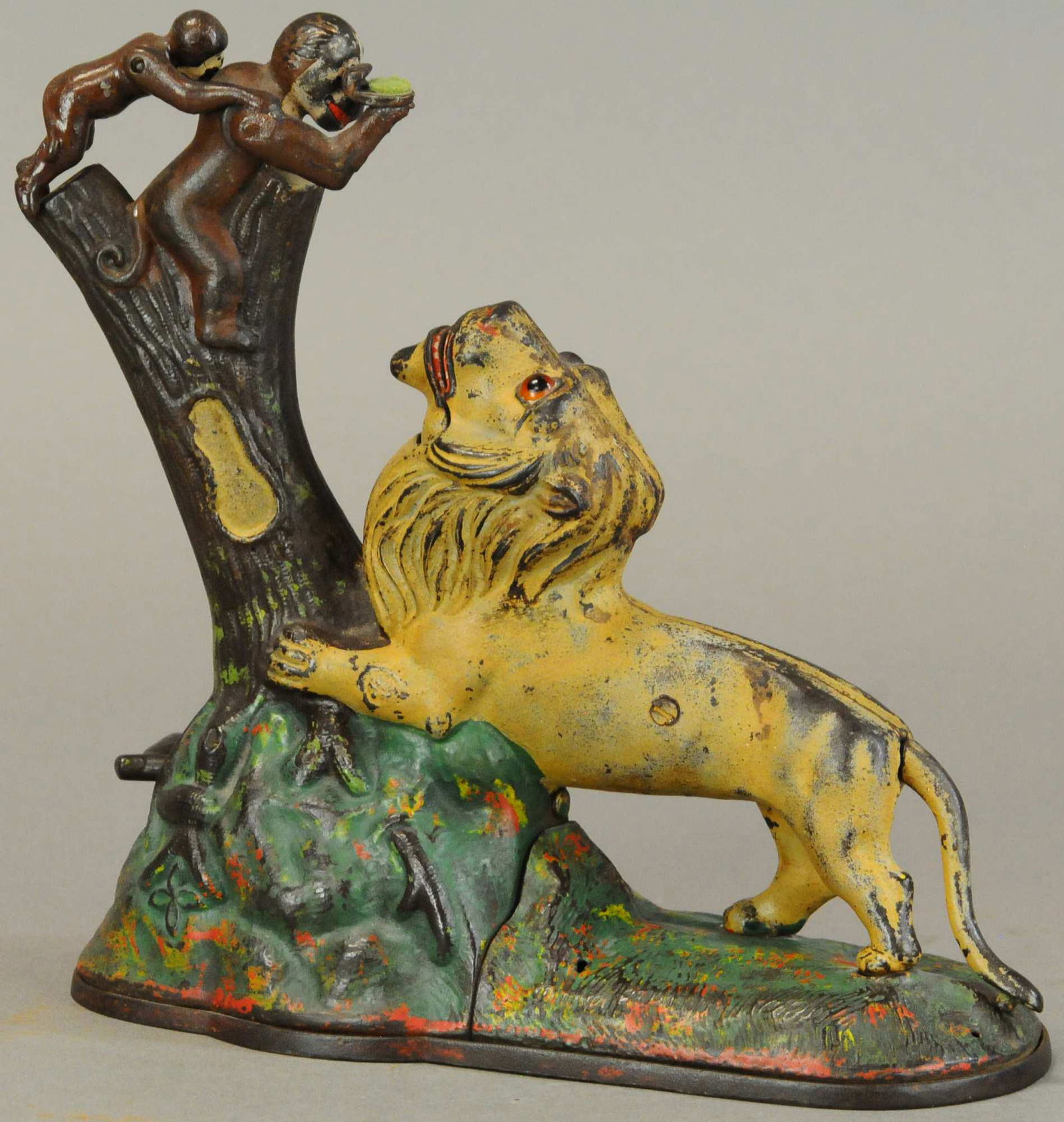 LION & TWO MONKEYS MECHANICAL BANK (1 of 4)
