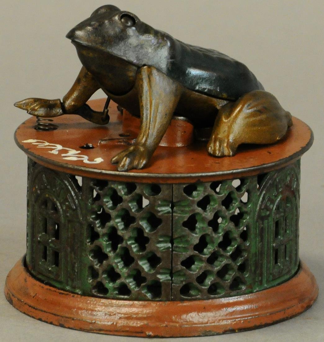 FROG ON LATTICE MECHANICAL BANK (1 of 3)