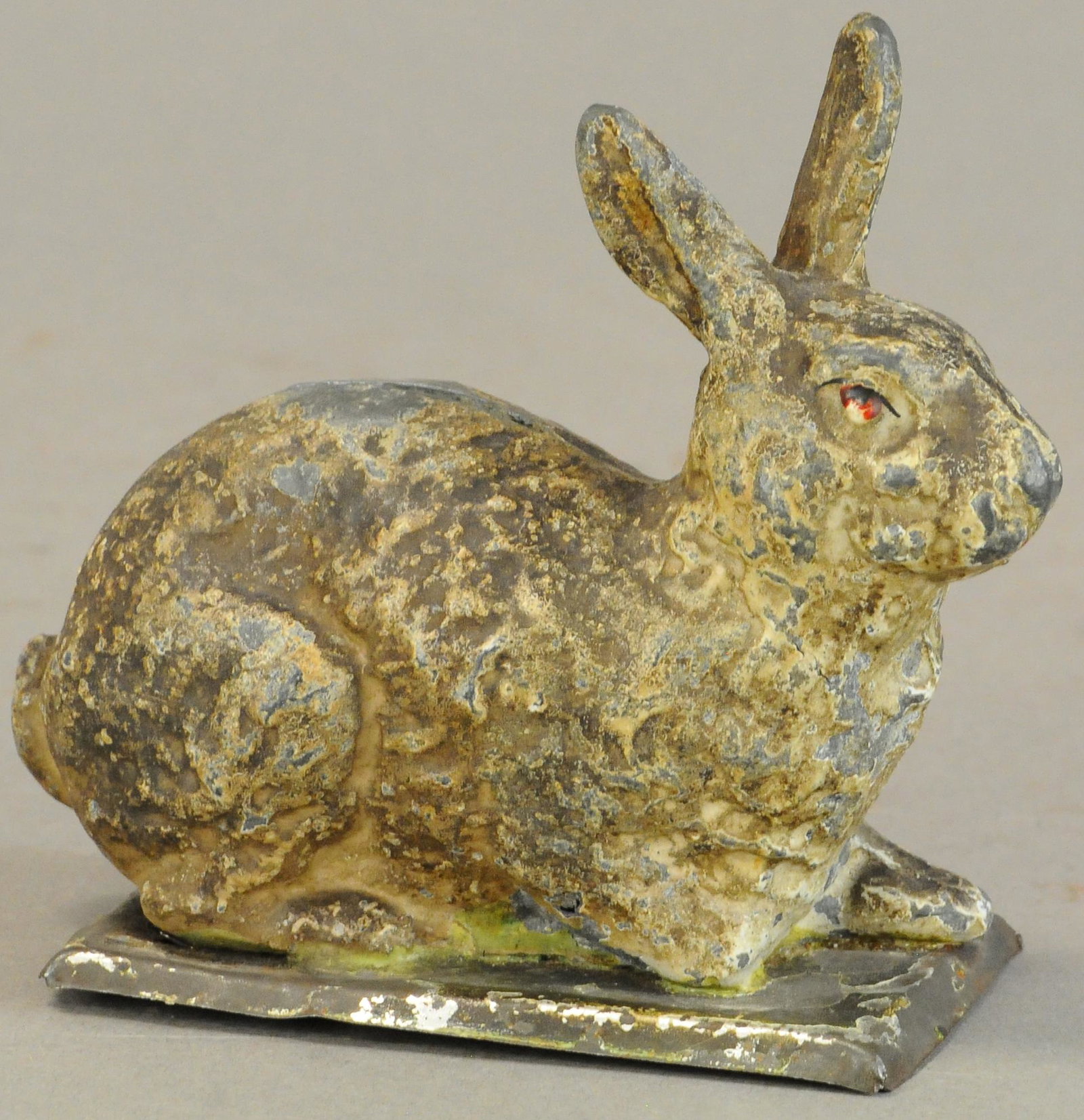 EARLY GERMAN TIN RABBIT STILL BANK (1 of 3)