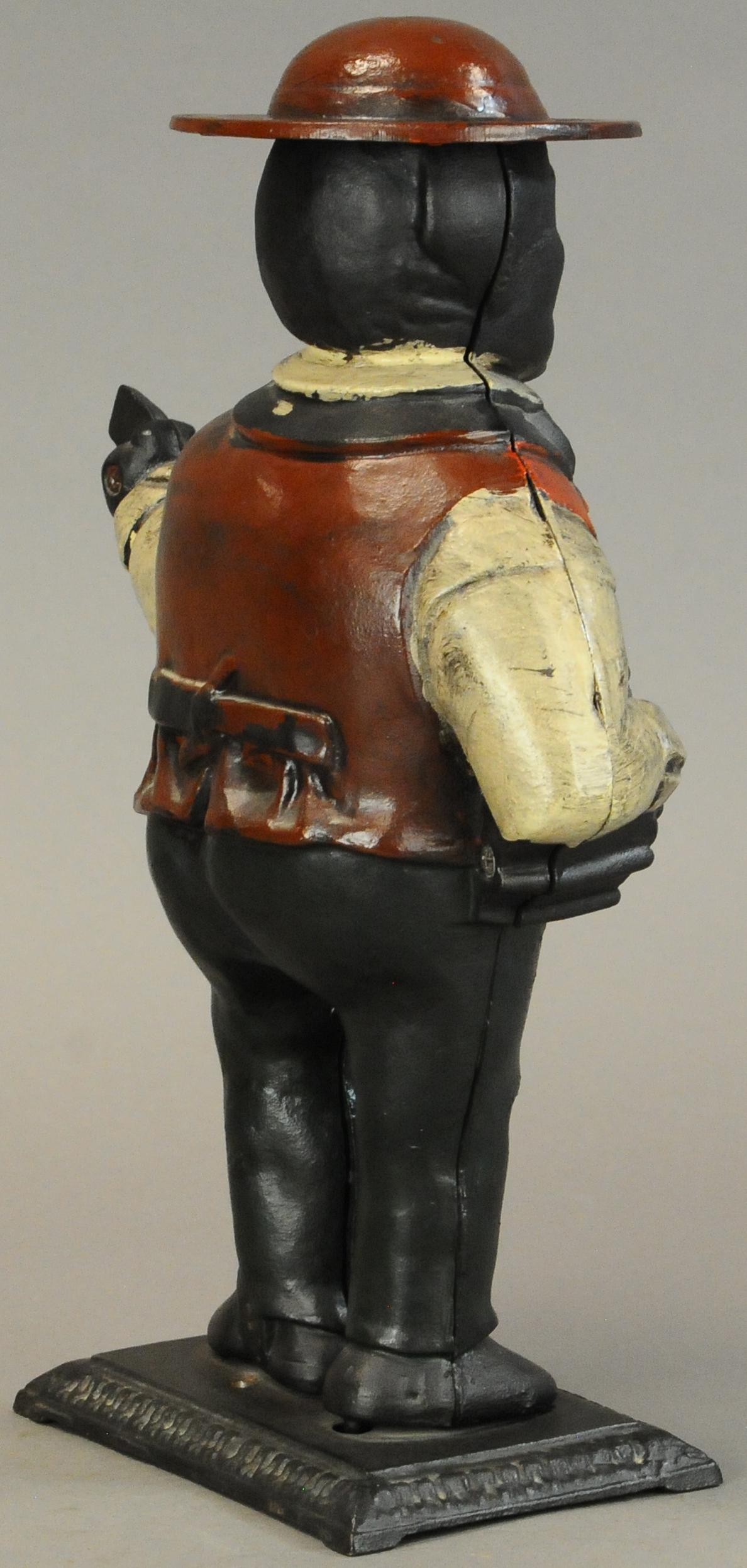 LARGE CI FIGURAL BANJO PLAYER CLOCK (1 of 3)