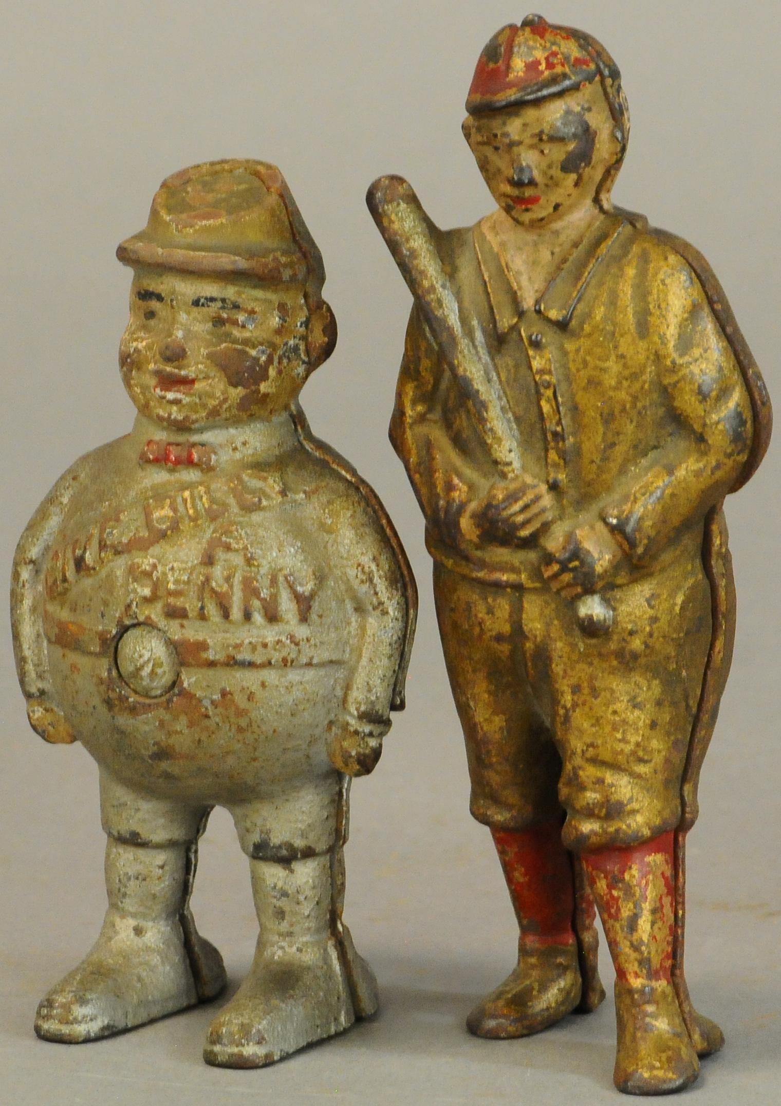 BASEBALL PLAYER & GIVE A PENNY BANKS (1 of 3)