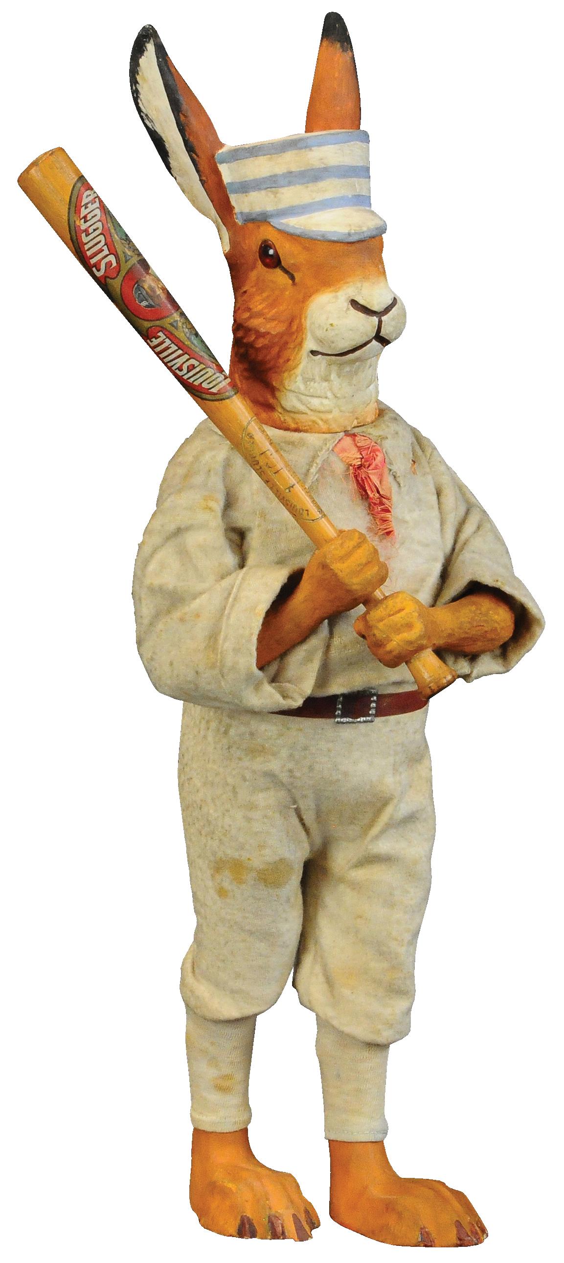 TALL BASEBALL BUNNY CANDY CONTAINER (1 of 9)