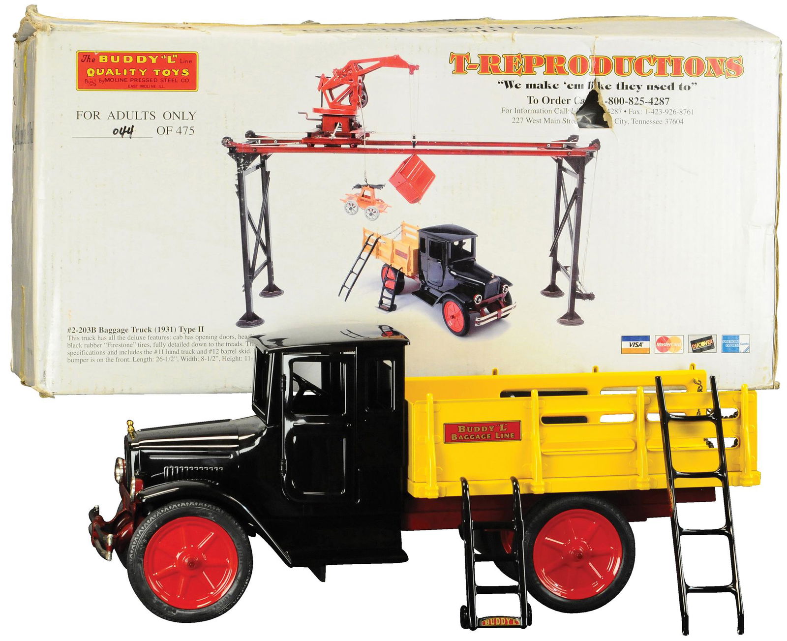 BOXED T-REPRODUCTIONS BUDDY L ICE TRUCK (1 of 4)