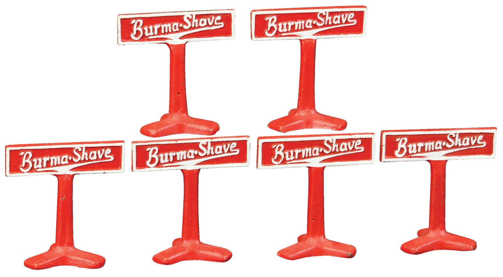 SET OF SIX BURMA SHAVE ROAD SIGNS (1 of 3)