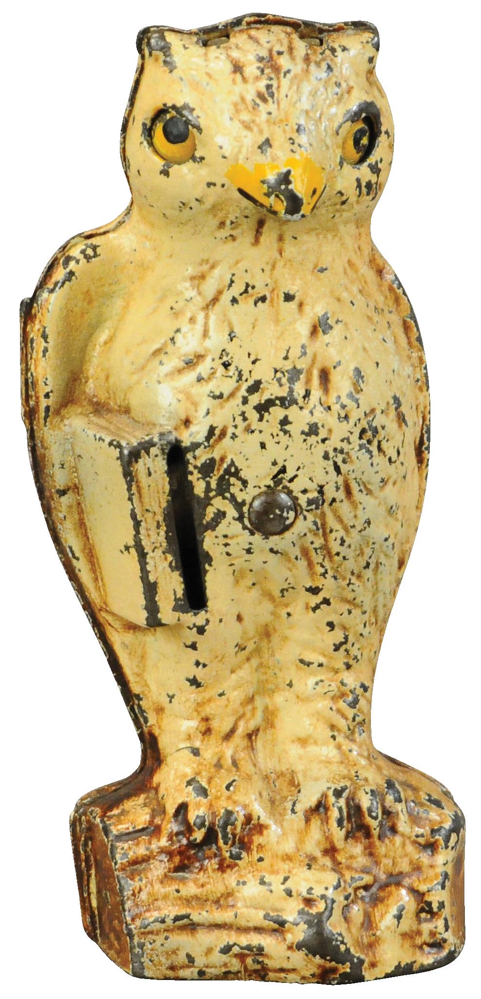 OWL SLOT IN BOOK MECHANICAL BANK (1 of 3)