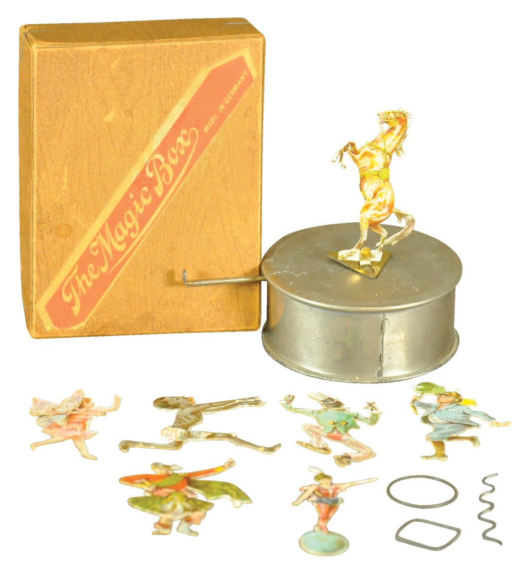 GERMAN MAGIC BOX MECHANICAL PAPER DANCERS (1 of 3)