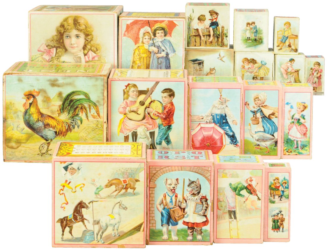 COMPLETE SET OF LITHOGRAPHED NESTING BLOCKS (1 of 5)