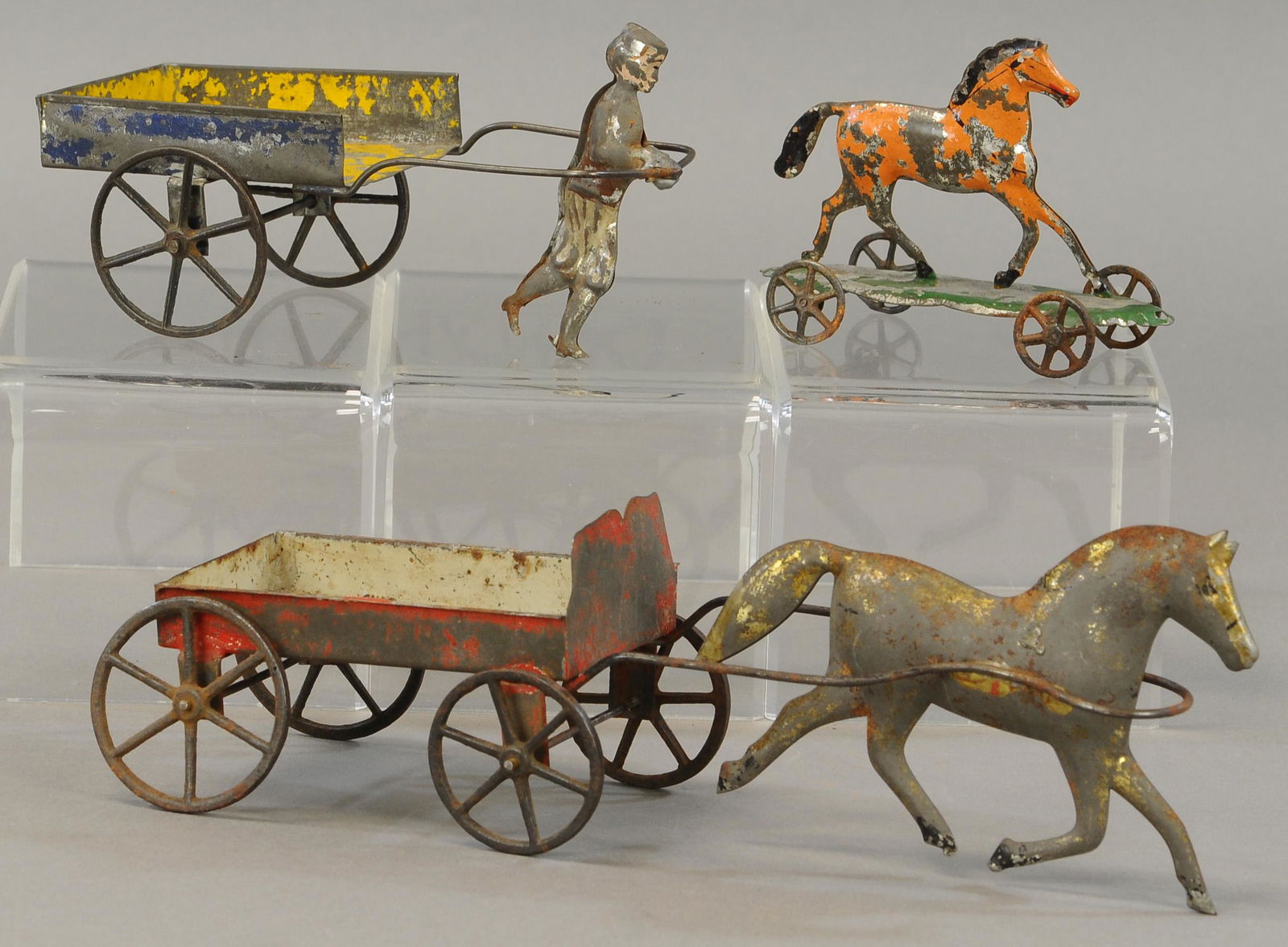 THREE EARLY AMERICAN TIN TOYS (1 of 2)