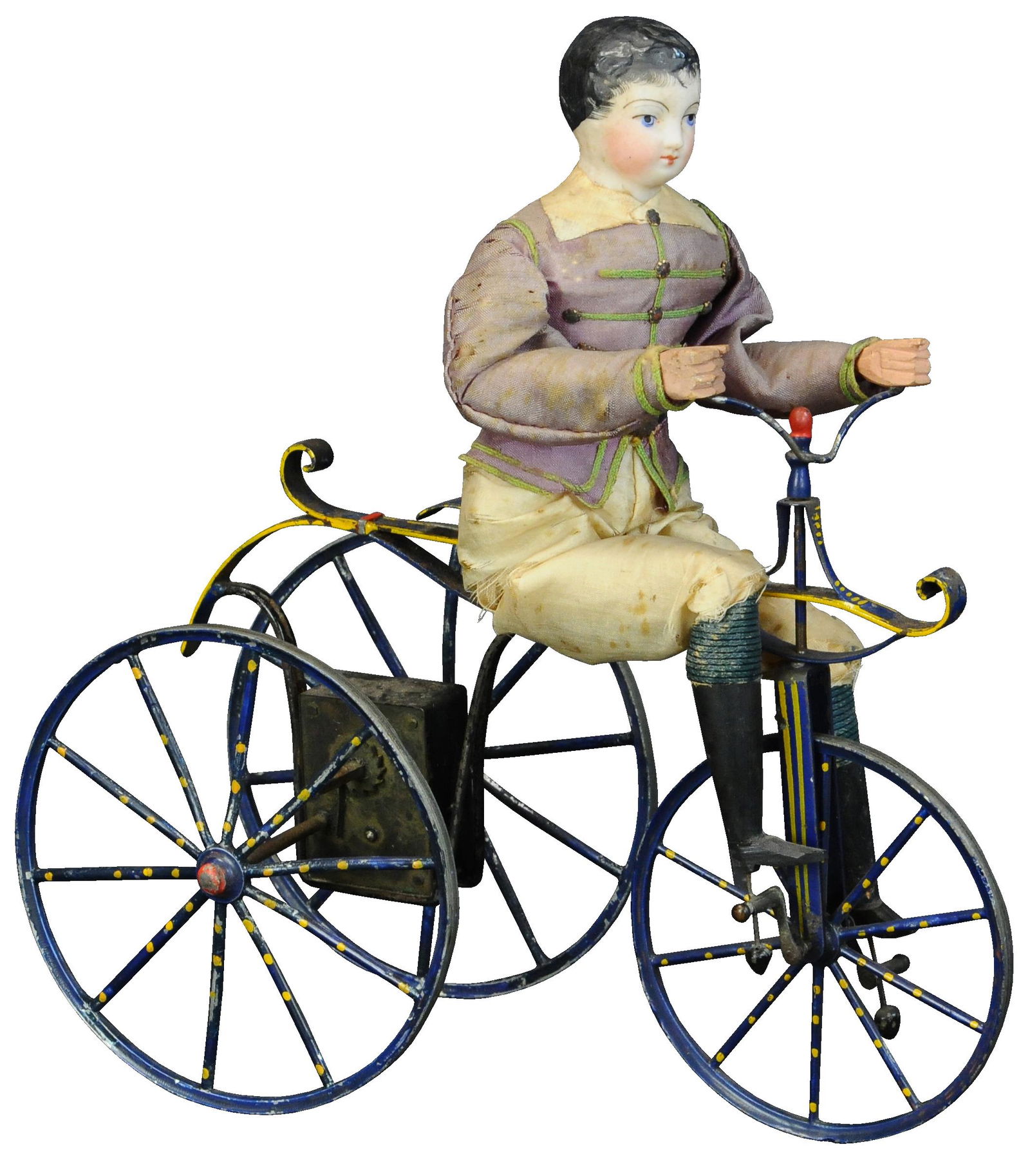 FRENCH CHILD ON MECHANICAL TRIKE (1 of 4)