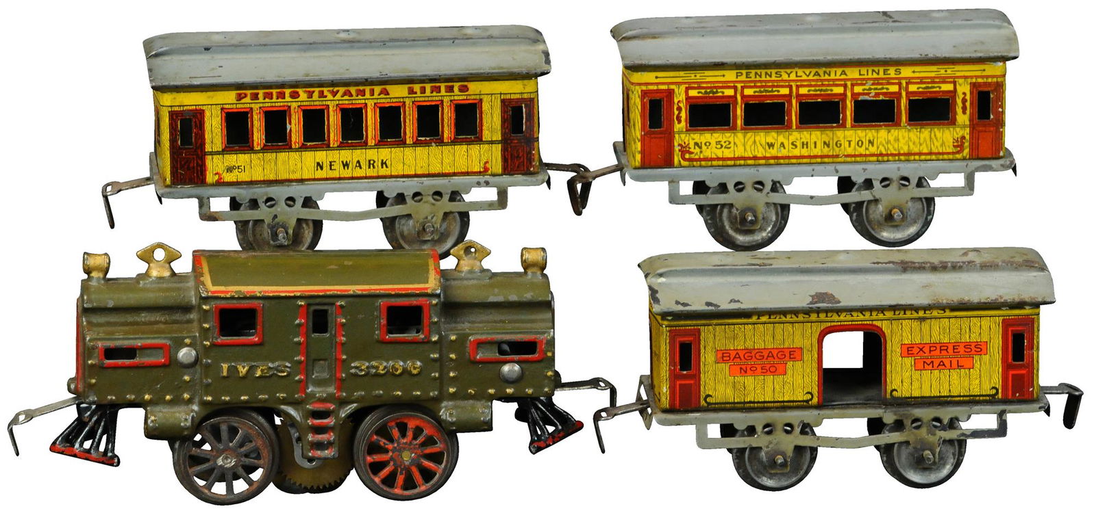 IVES #3200 LOCO & 50 SERIES CARS (1 of 4)