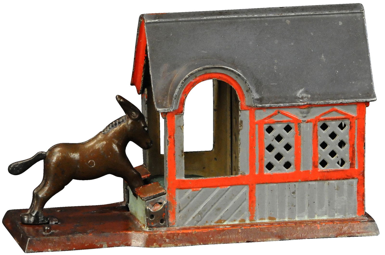 MULE ENTERING BARN MECHANICAL BANK (1 of 5)