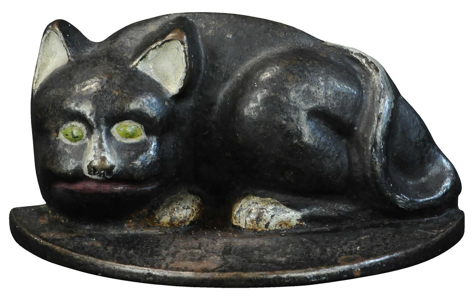 ALBANY FOUNDRY LAYING DOWN CAT ON RUG DOORSTOP (1 of 2)