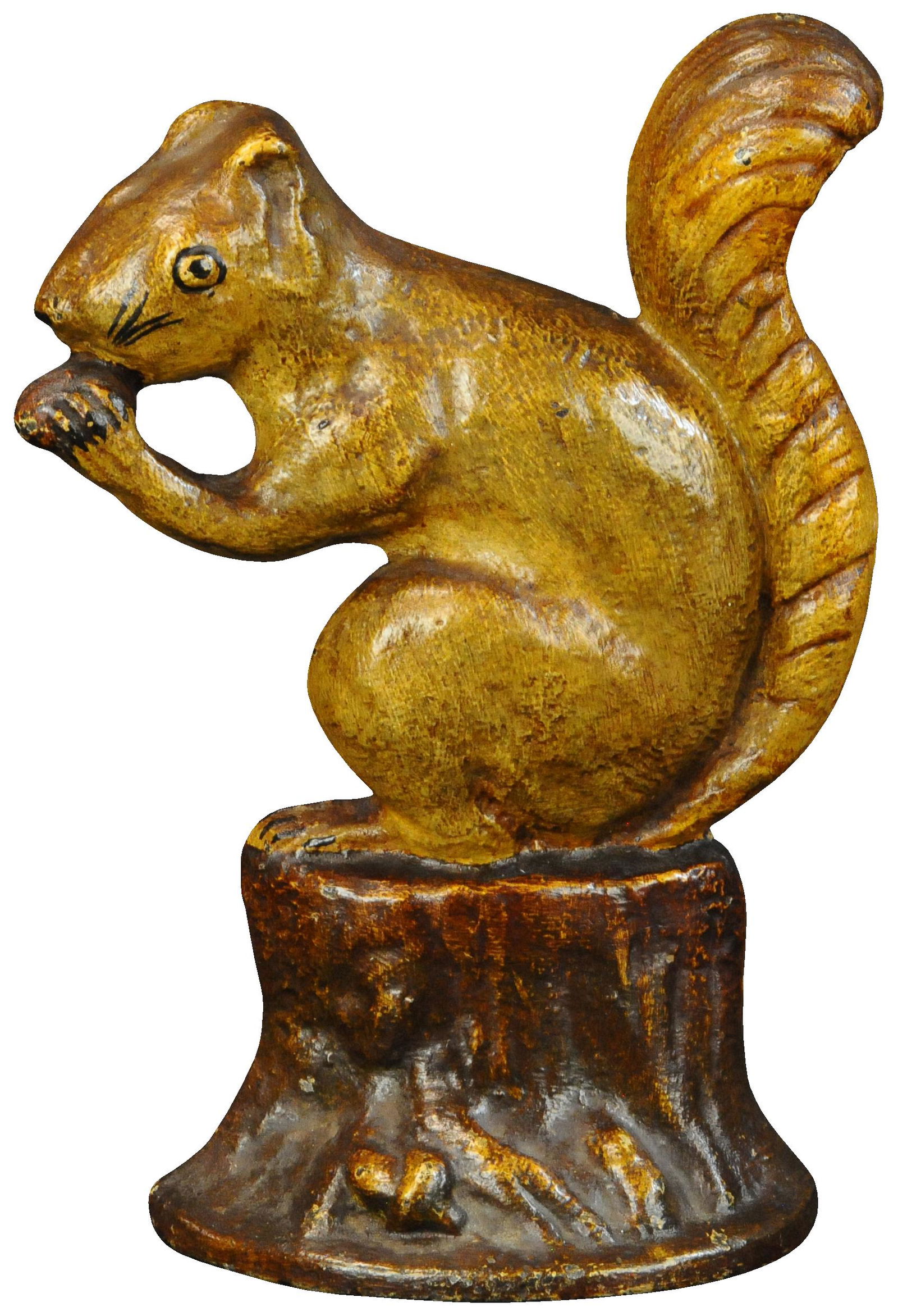 SQUIRREL W/NUT ON STUMP DOORSTOP (1 of 3)