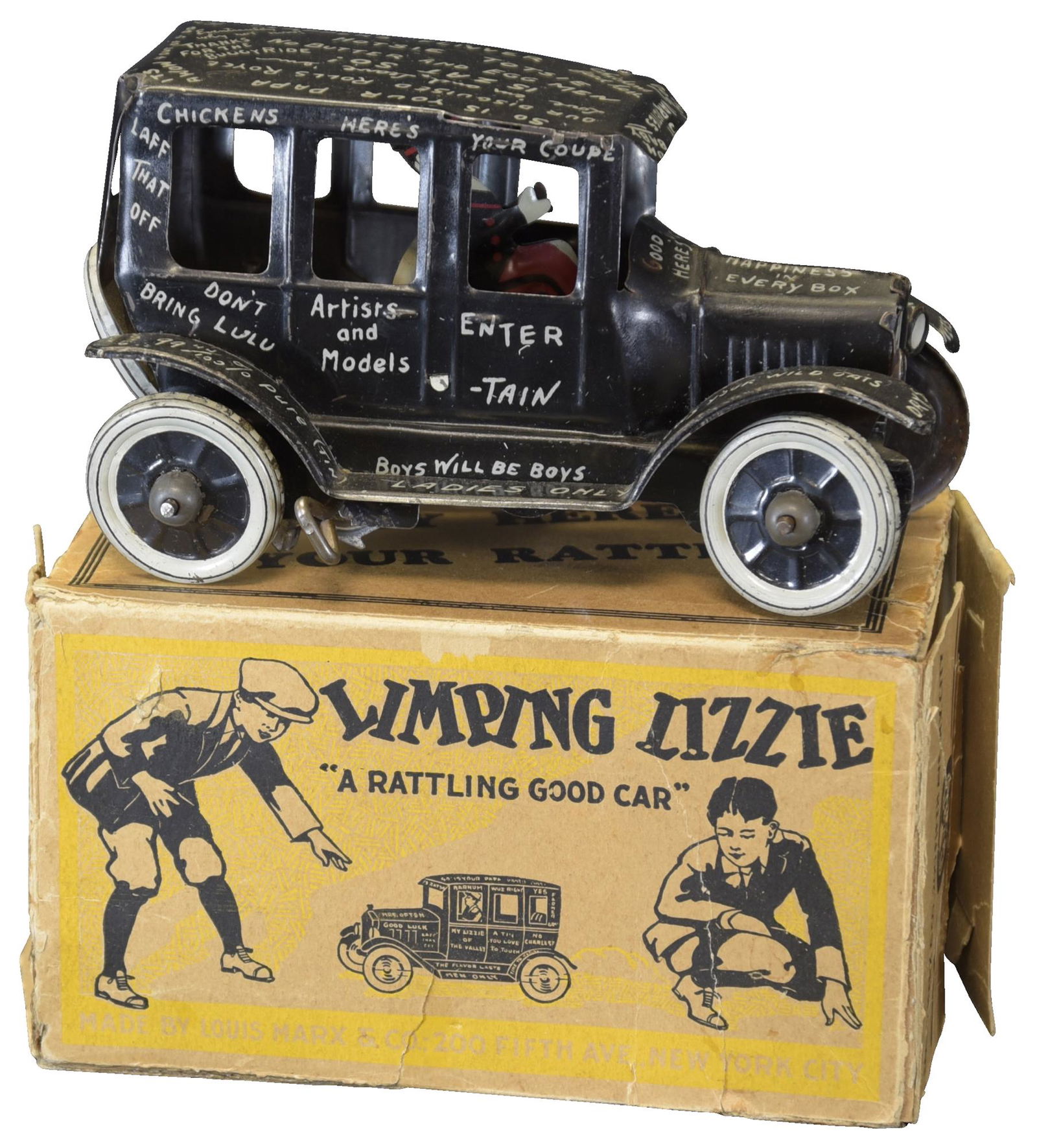 BOXED MARX LIMPING LIZZIE CAR (1 of 4)
