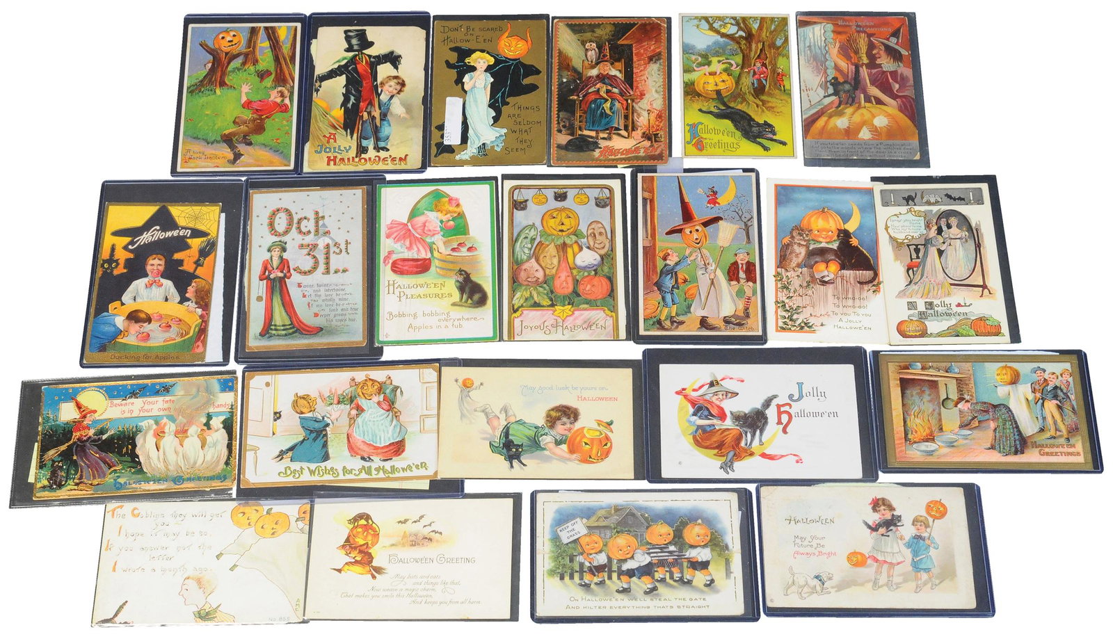 ASSORTMENT OF TWENTY-TWO HALLOWEEN POSTCARDS (1 of 2)