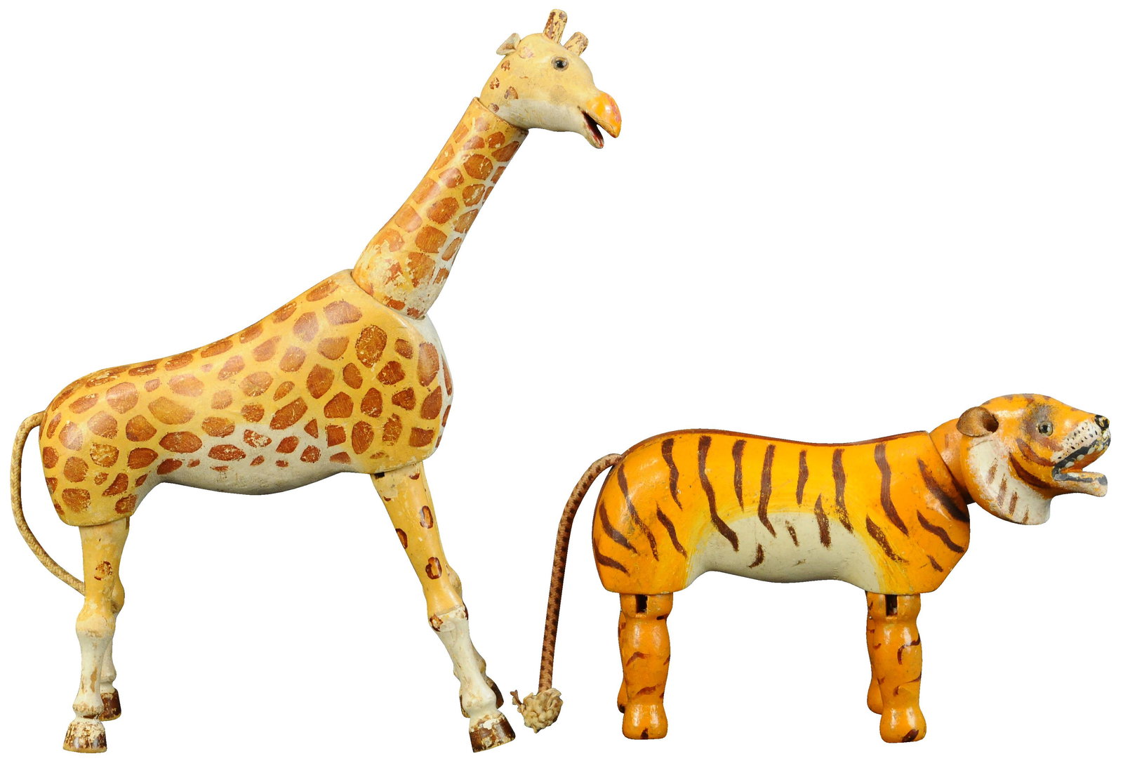 SCHOENHUT GLASS-EYED TIGER & GIRAFFE (1 of 4)