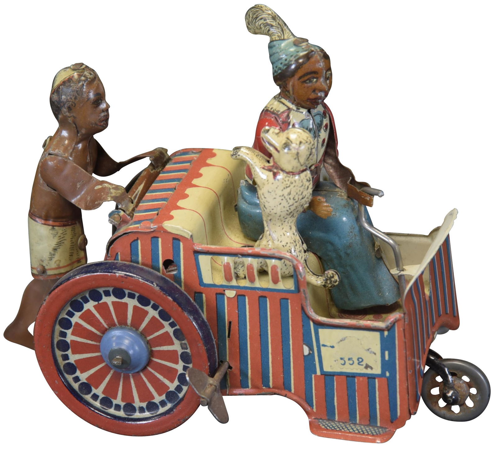 G&K NATIVE PUSHING WOMAN & DOG CART (1 of 4)