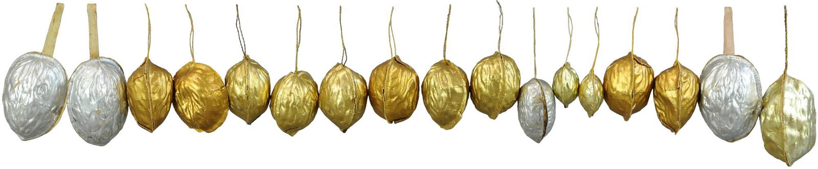SEVENTEEN VINTAGE NUT ORNAMENTS (1 of 2)