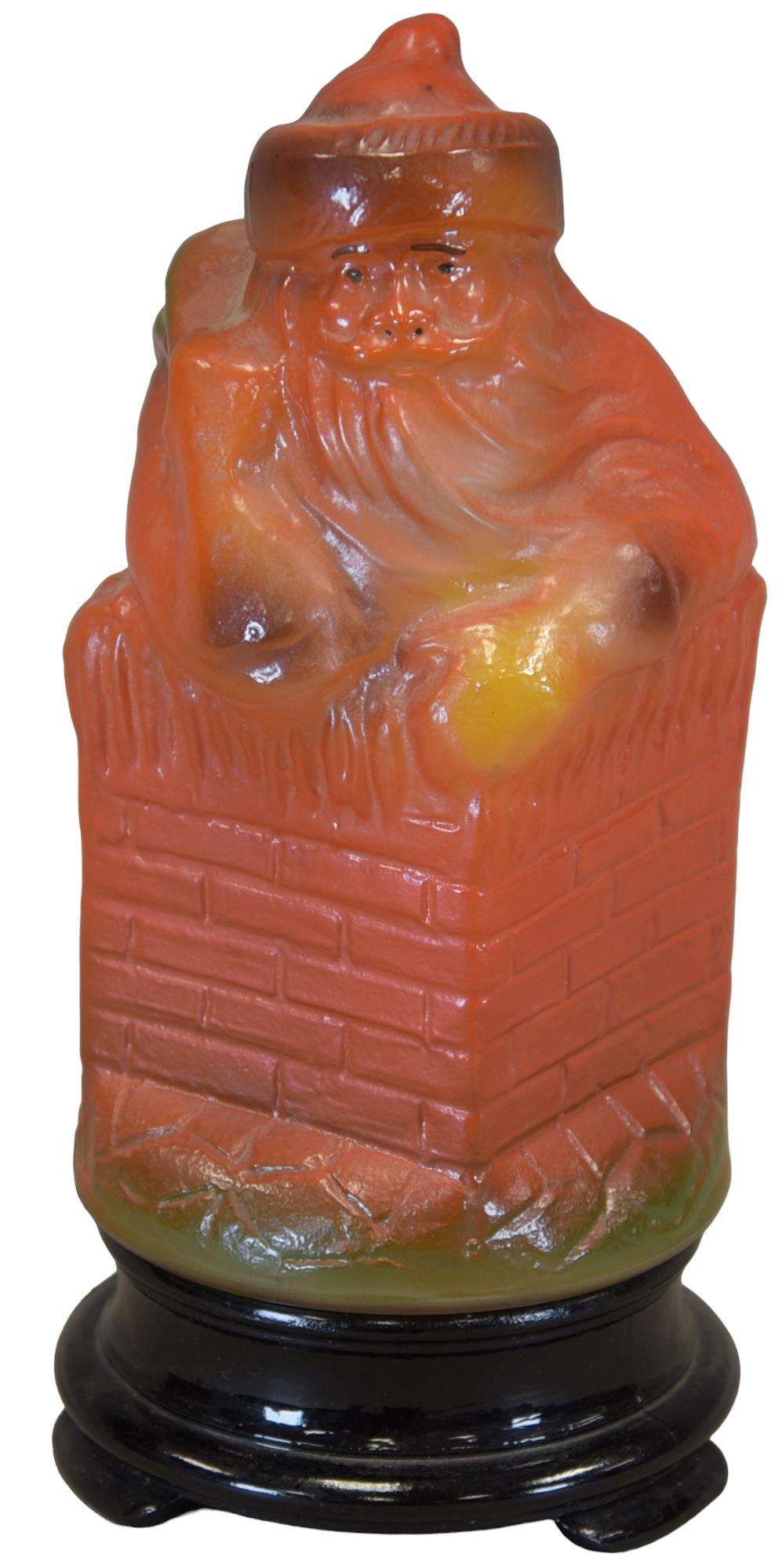 TIFFIN GLASS SANTA LAMP (1 of 5)