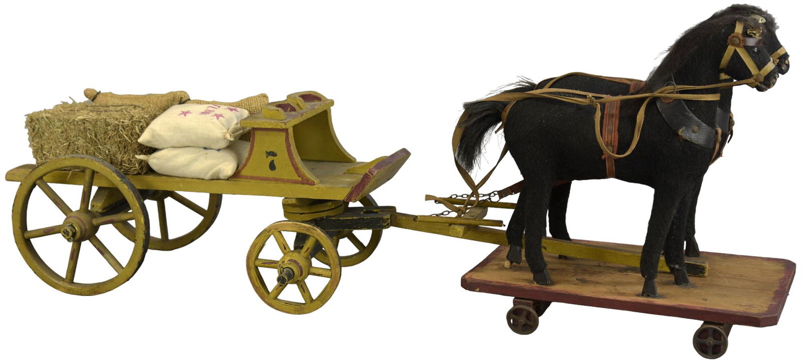 WOODEN GERMAN HORSE DRAY WAGON (1 of 4)