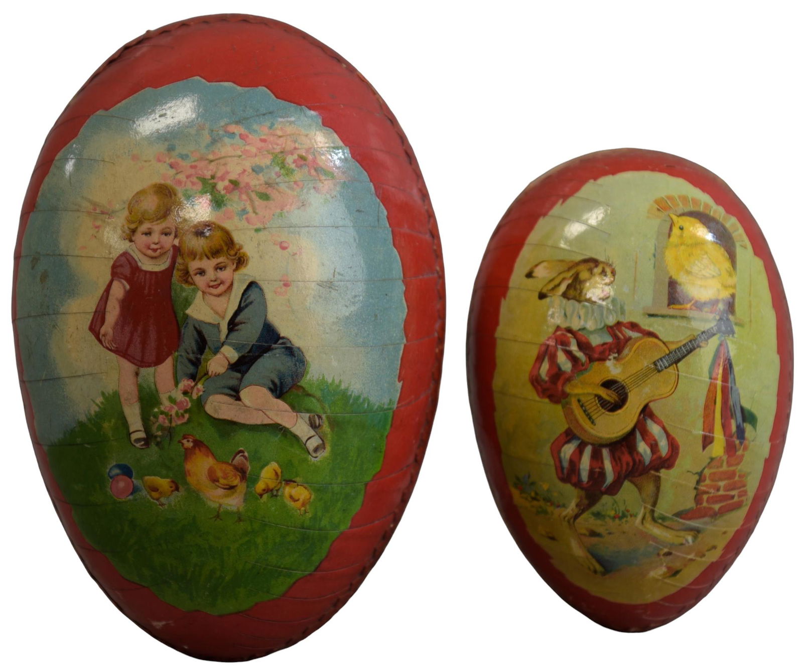 TWO LARGE EASTER EGG CANDY CONTAINERS (1 of 3)