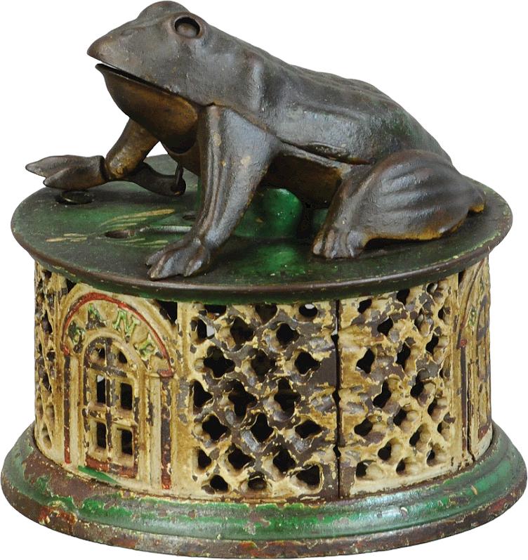 FROG ON LATTICE MECHANICAL BANK (1 of 5)