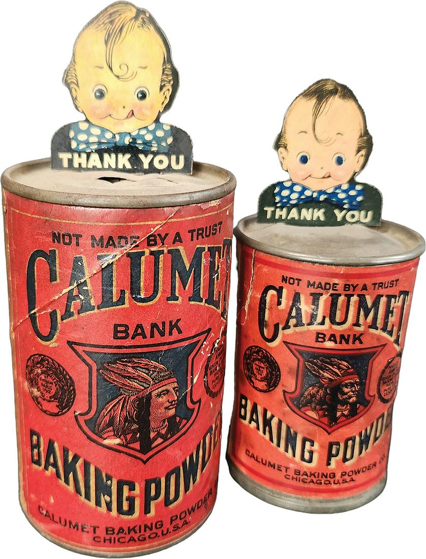 TWO CALUMET MECHANICAL BANK VARIATIONS (1 of 4)