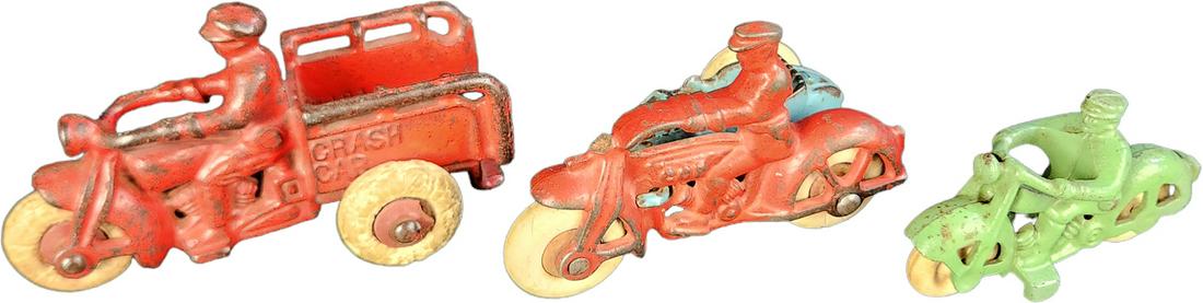 THREE SMALL HUBLEY MOTORCYCLES (1 of 5)