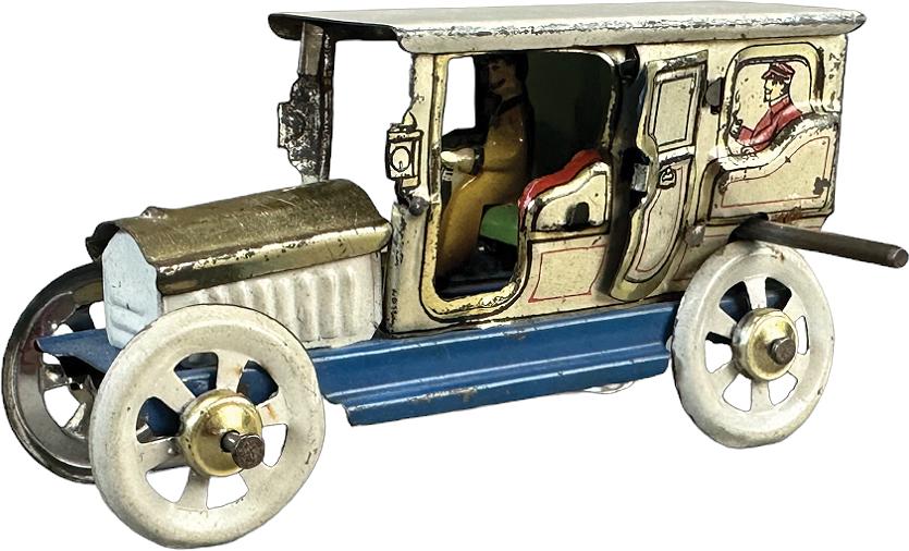 DISTLER LIMOUSINE PENNY TOY: 247. DISTLER LIMOUSINE PENNY TOY | Germany. Gyro causes toy to move forward | 3" l. | (Excellent to Pristine Condition) | $100 - $200