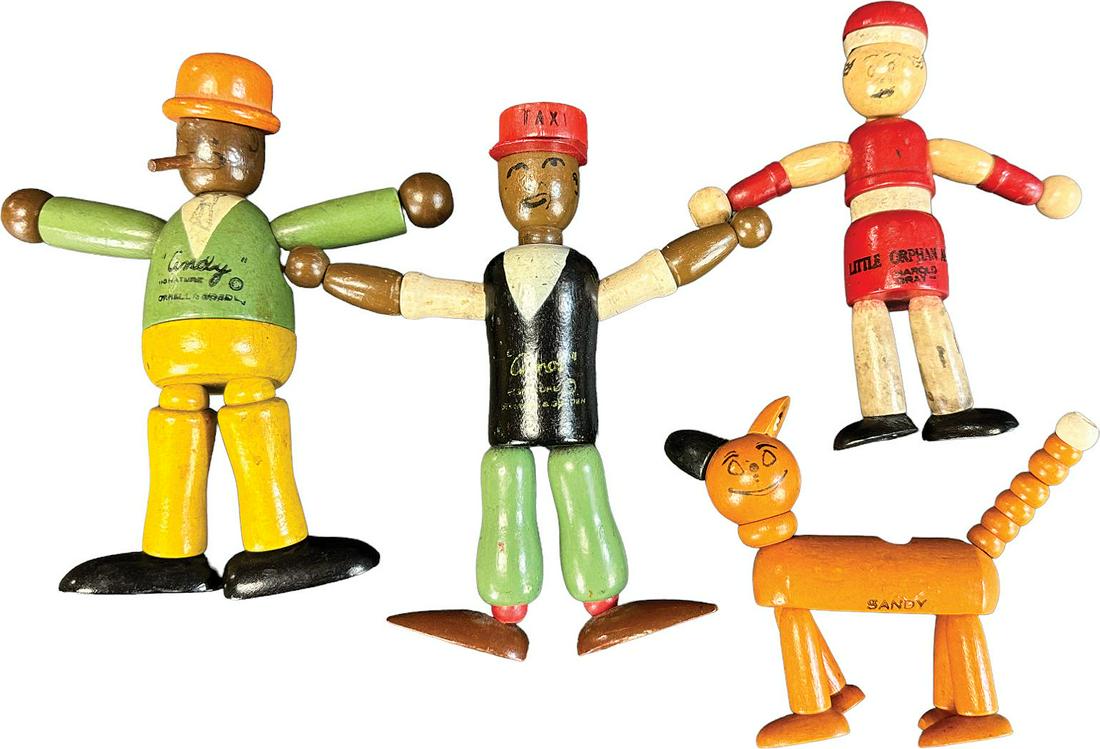 JAYMAR AMOS & ANDY W/ SANDY & ANNIE FIGURES: 328. JAYMAR AMOS & ANDY W/ SANDY & ANNIE FIGURES | USA | 6" h. | Overall (Excellent Condition) | $200 - $400