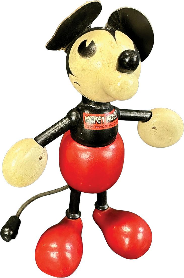 MICKEY MOUSE FUN-E-FLEX W/ LOLLIPOP HANDS: 390. MICKEY MOUSE FUN-E-FLEX W/ LOLLIPOP HANDS | USA | 7" h. | Overall (Excellent Condition) | $200 - $400