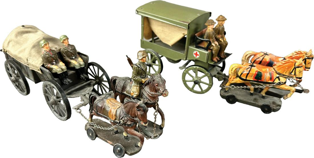 TWO HORSE DRAWN HAUSSER WAGONS (1 of 3)