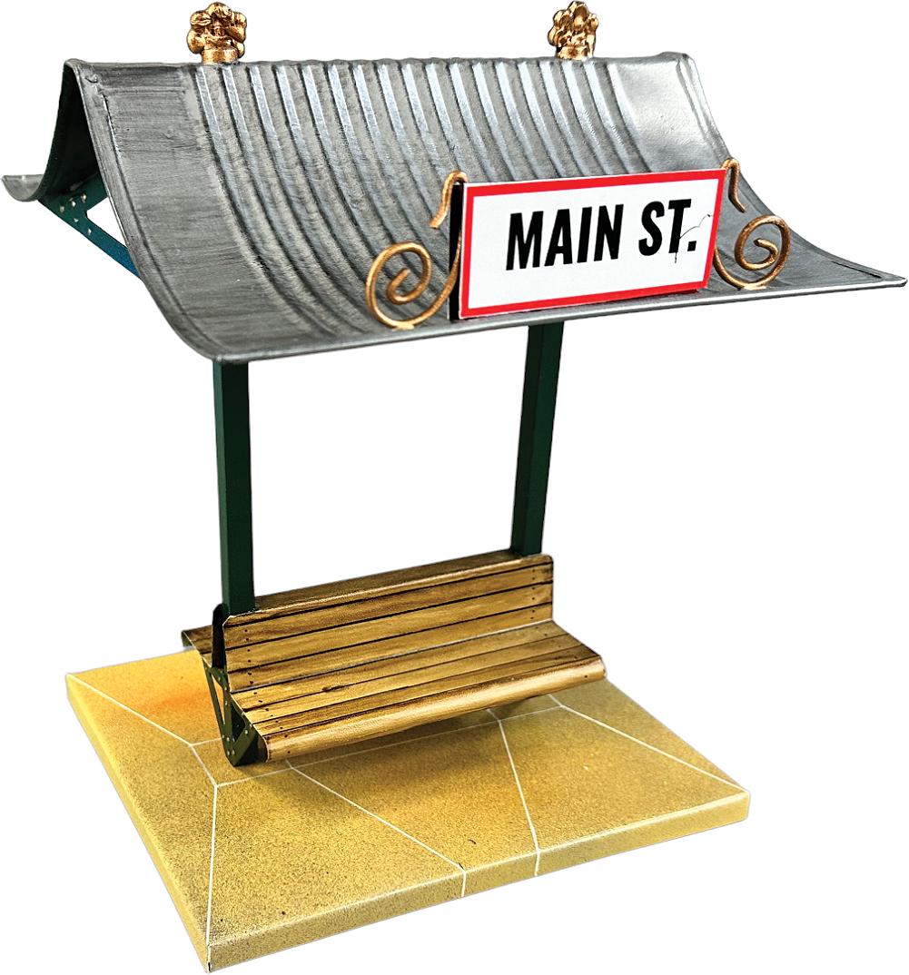 CUSTOM MADE TINPLATE TROLLEY STOP: 1129. CUSTOM MADE TINPLATE TROLLEY STOP | Germany. Handmade by William Becker of Philadelphia, October 2021. | 9" h. | Contemporary, (Near Mint Condition) | $150 - $300
