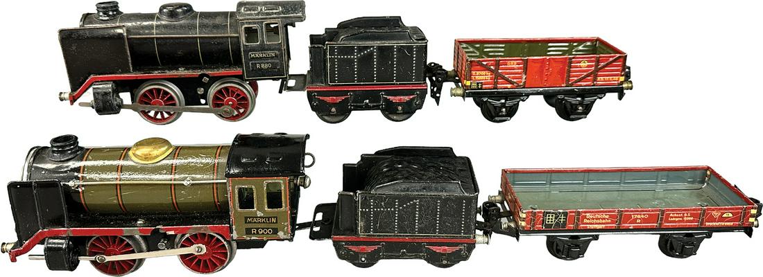 MARKLIN CLOCKWORK LOCOS & CARS LOT (1 of 4)