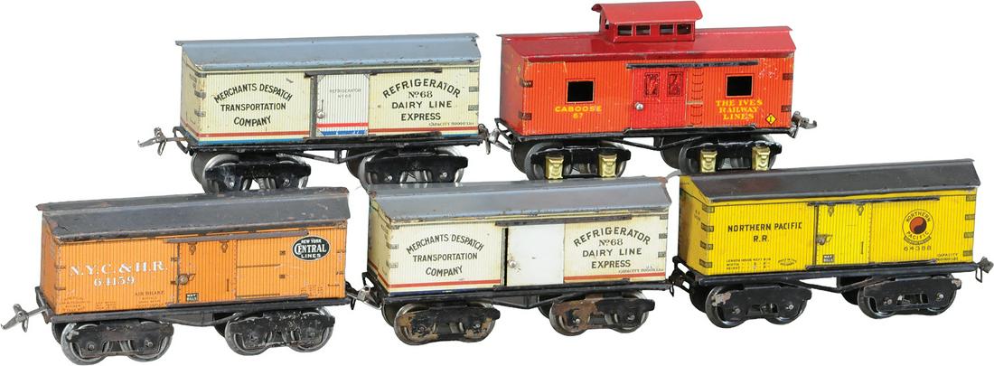 IVES BOX CARS & CABOOSE (1 of 4)