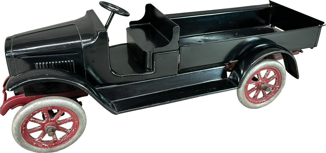 BUDDY L SPOKE WHEEL EXPRESS TRUCK: 1355. BUDDY L SPOKE WHEEL EXPRESS TRUCK | USA | 24" l. | Body repainted, frame & wheels are original. | $200 - $400