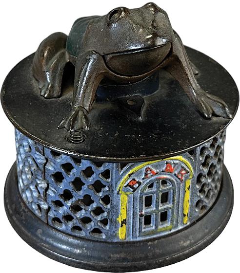 FROG ON LATTICE MECHANICAL BANK (1 of 6)